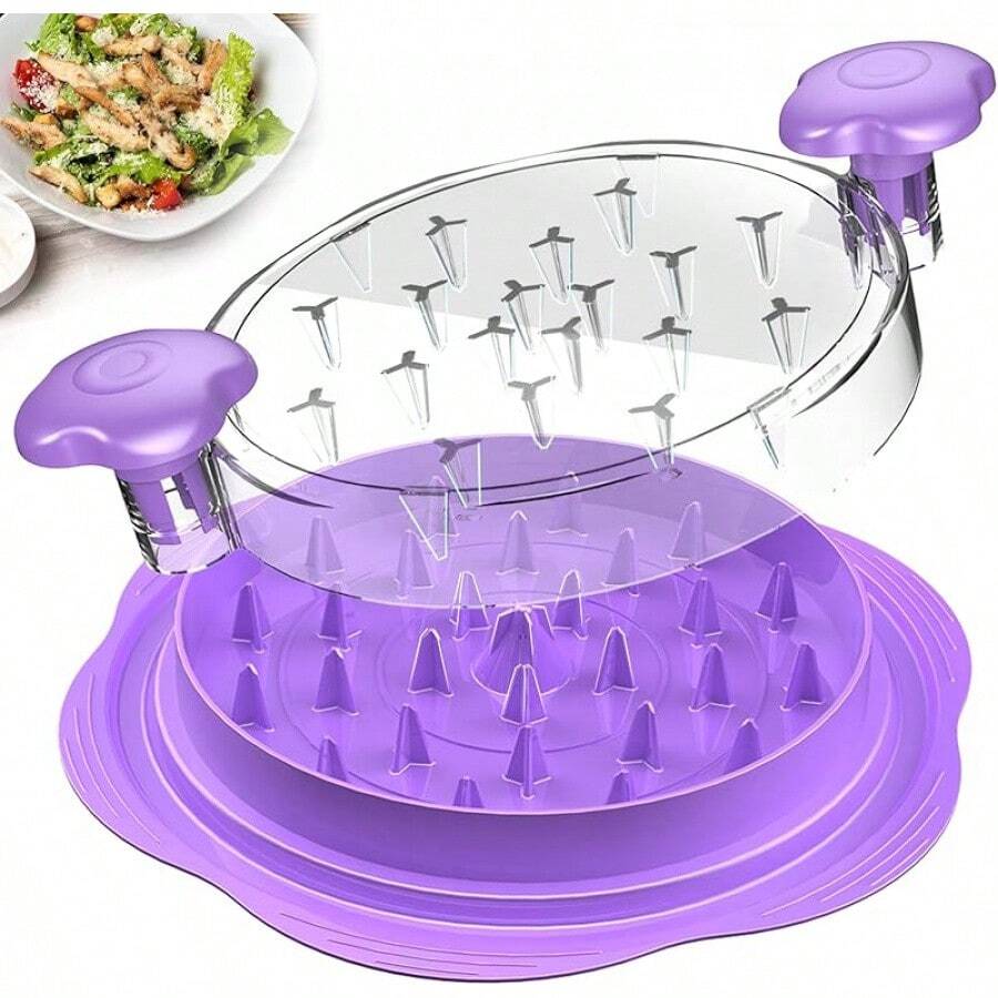 Desmenuzador de carne y pollo manual - Rallador de cocina - Morado - Ver 1
