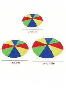 1pc Rainbow Parachute, Outdoor Sensory Training Tool, Toy For Kids, Gymnastics Rainbow Parachute