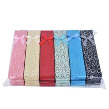 24pcs/12pcs Paper Jewelry Boxes Ring Pendant Earrings Bracelet Gift Box With Bowknot Ribbon Packaging Storage Box Storage Box ( Mixed Colors) Back To School Dormitory Storage