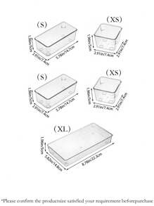 1pc/5pcs/6pcs/7pcs/11pcs Delicate Transparent Storage Box, Multi Specification Desktop Storage Box, Cosmetics Storage Basket, Skin Care Product Storage Rack, Compartment Sorting Box In The Drawer, Bedroom Dresser Storage Box, Which Can Store Makeup Brushes, Nail Polish Tools, Nail Polish, Perfume, Facial Mask, Lipstick, Eye Shadow Plate, Powder Puff, Etc,For Holiday Beach, Bathroom Collection, Bedroom Collection, Large Capacity - Transparent - View 21