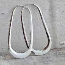 极简主义几何环形耳环：复古风格的女性日常珠宝，适合聚会和节日送礼