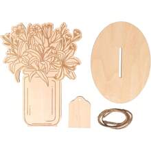 1 Piece Wooden Floral Decoration, Mother's Day Gift, Birthday Card For Mom, Table Centerpiece, Laser Wood Bouquet Card DIY Wooden Craft Flowers, DIY Fillable Colors Wooden Flowers, Suitable For Mom, Grandmother, Teacher Gifts Graduation