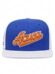 1 szt. męska czapka hip-hopowa z haftem ACUSA Color Blocking, modna zewnętrzna regulowana czapka baseballowa z ochroną przeciwsłoneczną na wiosnę i jesień, podróże, impreza na plaży