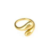 1pc 18k Gold Plated Copper Cross Ring, Suitable For Everyday Wear For Women