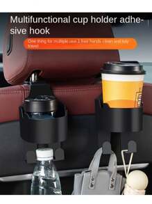 1PS Car Hook Car Seat Back Hook Multi-Functional Water Cup Holder Mobile Phone Stand Rear Row Storage Car Storage - Multicolor - View 4