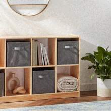 6 pezzi/3 pezzi/1 pezzo Scatola pieghevole quadrata in tessuto senza coperchio per conservazione domestica di indumenti e oggetti di uso quotidiano