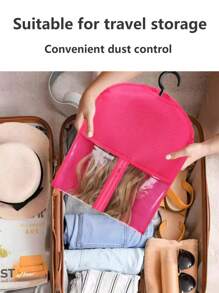 1pc Non-Woven Cloth Zipper Wig Bag, Multi-Color Dust-Proof Wig Carrying Case Portable Wig Storage Bag