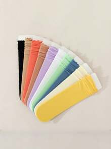 1/2/3/6 Pairs Of Plush Solid Color Socks - Warm Chunky Breathable Socks - Women's Stockings And Pantyhose