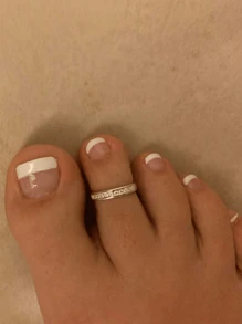 1 件简约优雅时尚细圆可调节趾环