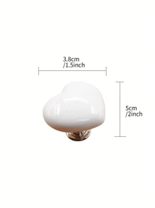 1 pezzo Pulsante doppio per cassetta del water a forma di cuore, rubinetto per bagno robusto a forma di cuore, accessorio per il bagno, maniglia stilosa per cassetti, adatto per cassetti di armadi e pensili da cucina, hotel, centri commerciali, ville, club, feste di festival, regali di San Valentino