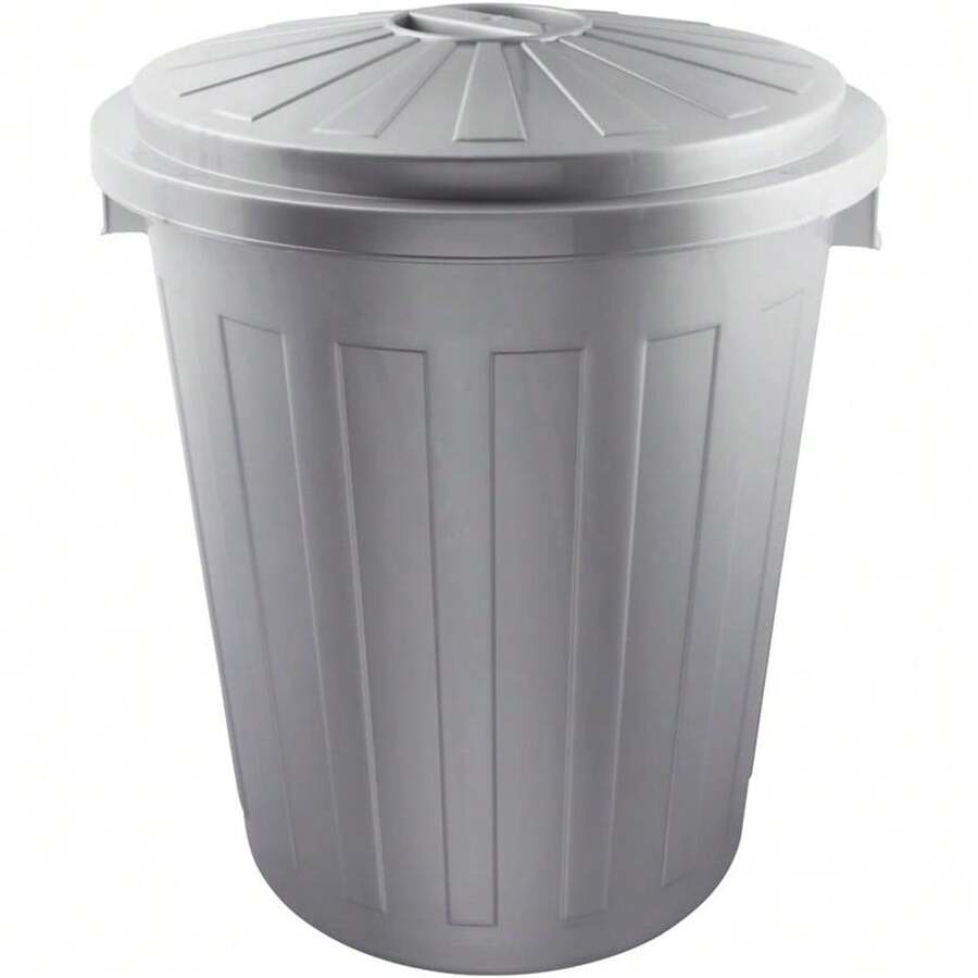 keeeper. Cubo de basura / papelera polivalente con tapa cerrable, Muy grande, Plástico resistente (PP), 50 l, Mats, Plateado. Envío gratis en 24/72h