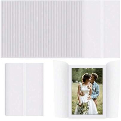 Pre-Folded Vellum Jackets For 5x7in Invitations, Vellum Wraps For Wedding Invitations, Transparent Paper Envelope Liners For Wedding Birthday Invitations Cards Back To School Valentine Day Wedding Birthday Decorations Valentines Decor Summer Gifts Beach School Supplies Room Decor