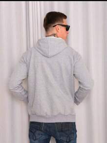 MEN'S PLUS SIZE MOTETOM G1 G2 G3 LARGE WITH ZIPPER AND HOOD COLD COLD SHIRT - Xám - Xem 3