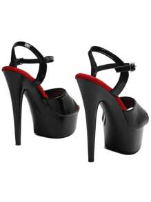 WUXIN Platform Sandal Heels 15cm, Ankle Strap Stiletto For Pole Dance. - 黑色 - 查看 6