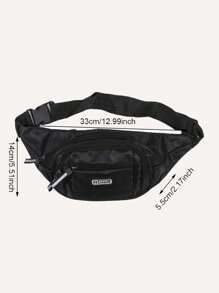 1pc Large-Capacity Men's Stylish Waterproof Waist Bag, Multi-Functional, Wear-Resistant, Multi-Compartment Waist Bag, With Adjustable Strap, Zipper Closure, Perfect For Sports, Fitness, Travel, Business And Daily Commute