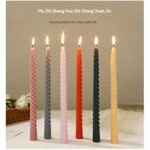 4pcs Ombre Color Spiral Taper Candles, Home Decor, Romantic Wedding Decoration, Suitable For Wedding, Candlelight Dinner, Restaurant, Bedroom, Bathroom, Office, Mother's Day, Birthday Gift Gifts Graduation