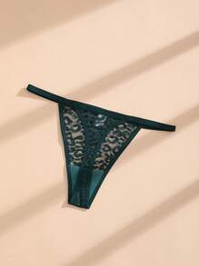 9 PCS Women's Sexy Lace Thong Low Waist Seamless Panties Leopard G-String Lingerie Comfortable And Breathable Underwear - Multicolor - View 11