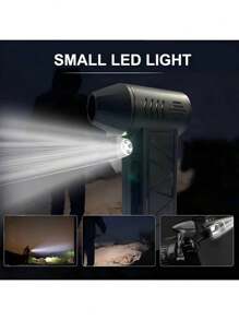 Mini ventilador a turbina, soplador de aire con turbina a 130,000RPM, soplador eléctrico de 3 velocidades ajustables, velocidad del viento 52m/s con motor sin escobillas, ventilador manual de alto rendimiento para automóviles, para inflar cojines de aire, secar mascotas, secador de pelo para barbacoa