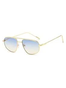 1 Paar Damen Retro Mode Metall Rahmen Piloten Mode Brillen, geeignet für den täglichen Gebrauch, Sommerstrand, Outdoor-Aktivitäten und Reisen - Gold - Übersicht 2