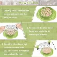 Desmenuzador de carne y pollo manual - Rallador de cocina - Matcha verde - Ver 6