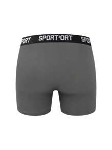 5pcs Random Men's Long And Comfortable Slim Fitting Underwear - Breathable, Elastic, Quick Drying, Elastic Waistband, Fitness Boxer Underwear - Soft And Lightweight. - Multicolor - View 9