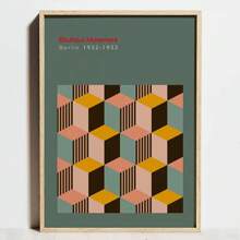 1pc Unframed Modern Geometric Bauhaus Exhibition Poster, Bauhaus Movement Prints, Minimalist Abstract Wall Art Canvas, Suitable For Modern Home Decor, Framed Wall Art - Multicolor - View 38