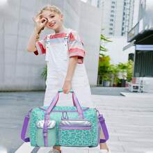 1 件儿童行李袋 女孩旅行袋 女孩运动袋 女孩过夜袋 女孩过夜袋 女孩舞蹈袋 周末旅行袋 带鞋隔层的健身袋