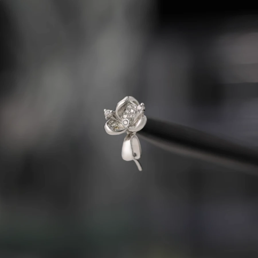 1pc Platinum Diamond Pattern Universal Buckle Jade Beeswax Pendant Multi Functional Buckle Melon Seed Buckle DIY - Multicolor - View 1