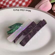 1pc2025 New Personalized Fashion Leisure Creative Food Pastoral Style Fresh Fruit Series Creative Acetic Acid Stitching Grab Sugar Cane Fruit Acetic Acid Grab Exquisite Virgin Fruit Small Tomato Creative Niche Wheat Spike Grain Spike Hair Grab Suitable For Daily Use Home School Seaside Vacation Work Commuting Party Festival Birthday Gift Back-To-School Season Versatile Going Out