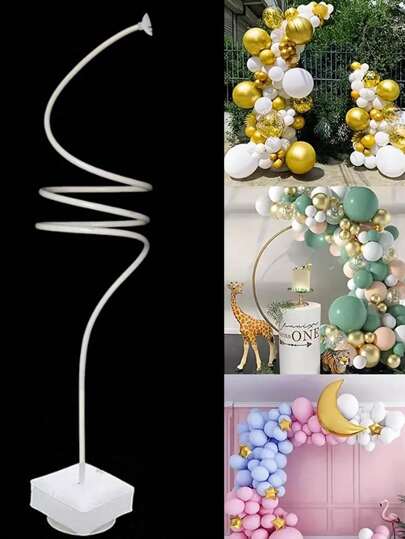 2.5m Balloon Arch Kit, Flexible Freeform Column Stands, Transformable Balloon Arch Frame With Reinforced Base, Suitable For Weddings, Celebrations, Birthdays