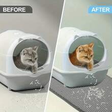 1PC Cat Litter Mat With Gift Double Layer Waterproof Pet Litter Box Mat Non-Slip Sand Cat Pad Washable Bed Mat Clean Pad Products