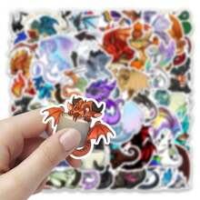 54pcs Cartoon Graffiti Dragon Series Sticker Bag Mobile For Phone Case Suitcase Backpack Violin Storage Box Game Console Charger Notebook