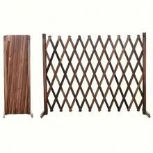Puerta de madera retráctil para perros y gatos - Acabado en carbón resistente a la corrosión, barrera de seguridad interior de fácil instalación para el hogar, dormitorio, puerta y escaleras, puertas para perros para interiores