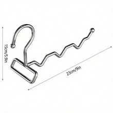 1pc Adjustable Clothes Hanger - Portable & Foldable For Travel, Hotel, And Business Trips - Silver - View 10