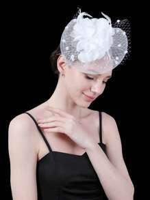 1 pieza Sombrero de Fascinador de Kentucky Derby de los años 1920, Sombreros de Boda Kentucky Fascinador Iglesia Malla Flor Sombreros para Mujer Tocado Accesorio de Cabello Fiesta del Té Sombrero, Regalos, Mini Gorra