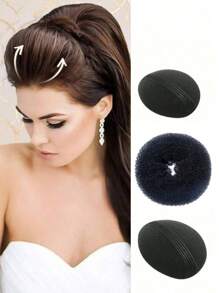 2 件装增发工具、隐形皇冠垫、发型刘海夹、ML 尺寸 - 黑色 - 查看 8