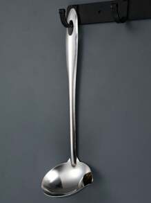 1pc/2pcs Oil Separating Stainless Steel Soup Ladle/Grease Trap Long Spoon/Fat Separator Serving Spoon/Healthy Lifestyle/Kitchen Accessory