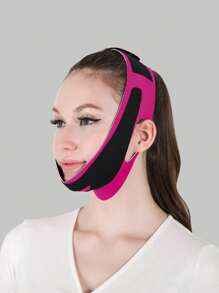 1pc Minimalist Face Mask, V-Shaped Jaw Bandage For Sleeping, Home Wear Facial Bandage