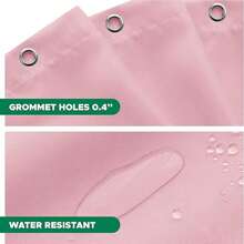 1 Piece Multicolour Shower Curtain, Waterproof, Hotel Quality, Machine Washable, 180*180 Cm - 粉色 - 查看 4