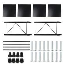 3 Tier Expandable Microwave Oven Rack Stand Storage Holder Kitchen Corner Shelf,Expandable Microwave Kitchen Shelf, Household Double Storage Shelf,Black, 67*36*78cm
