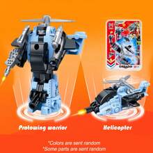 1套6合1，一款炫酷炫彩变形玩具装甲卫士直升机战斗机气垫船车消防船坦克变形机器人组合套装玩具，手工模型6种装甲卫士模型可选，早教ABS材质铝合金材质精美礼盒包装，适合儿童，宝宝女孩女孩8岁以上年级节生日派对礼物玩具