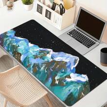 1pc Glide Amongst The Stars And Peaks: Breathtaking Mountain - Space Mouse PadMulti-Size Keyboard Desk Mat Rubber Anti-Slip Office Mouse Pad Desk Accessories Keyboard Desk Pad For School Office Home Gift For Friend Family