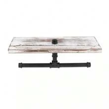 7Penn Wall-Mounted 2 Roll Toilet Paper Holder With Double Shelf - Stylish Farmhouse Decor Accessory