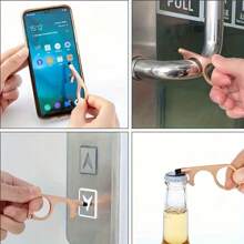 2 piezas Correas con pantalla táctil para llavero para hombres - Llavero multiherramienta de aleación y plástico EDC, diseño sin contacto con recubrimiento antiarañazos, accesorios organizadores de llaves tácticos, regalo para papá/él (sin accesorios)