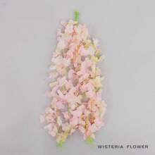 10pcs/Pack Artificial Wisteria Flower Strips Wedding Home Decoration Balcony Hanging Plastic Ceiling Flower Vine Flower String Gifts Birthday Graduation