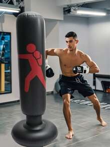 1 pieza Bolsa de boxeo inflable de fitness con soporte engrosado y catártico tridimensional