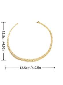 1 pieza Diadema de acero inoxidable de unicolor, de estilo minimalista, para todas las estaciones