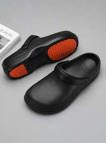 Men's Kitchen Shoes, Anti-Slip Closed-Toe Clogs, Soft Sole Oil-Resistant Slip-On Medical/Nurse Slippers For Summer