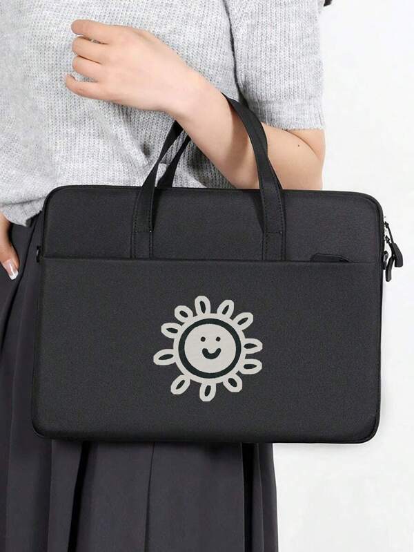 Customized Durable Laptop Bag, Customized Name, Text, Logo, Photo, Fashion, Minimalist, Solid Color, DIY Laptop Bag, Custom-Made, One-Of-A-Kind, Gift, Surprise, Includes Detachable Shoulder Strap