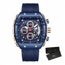 ON6853, Men's Quartz Watch, Fashionable Sports Design, Multifunctional Chronograph, Night Light Waterproof, Suitable For Outdoor Sports And Daily Activities, Men's Gift